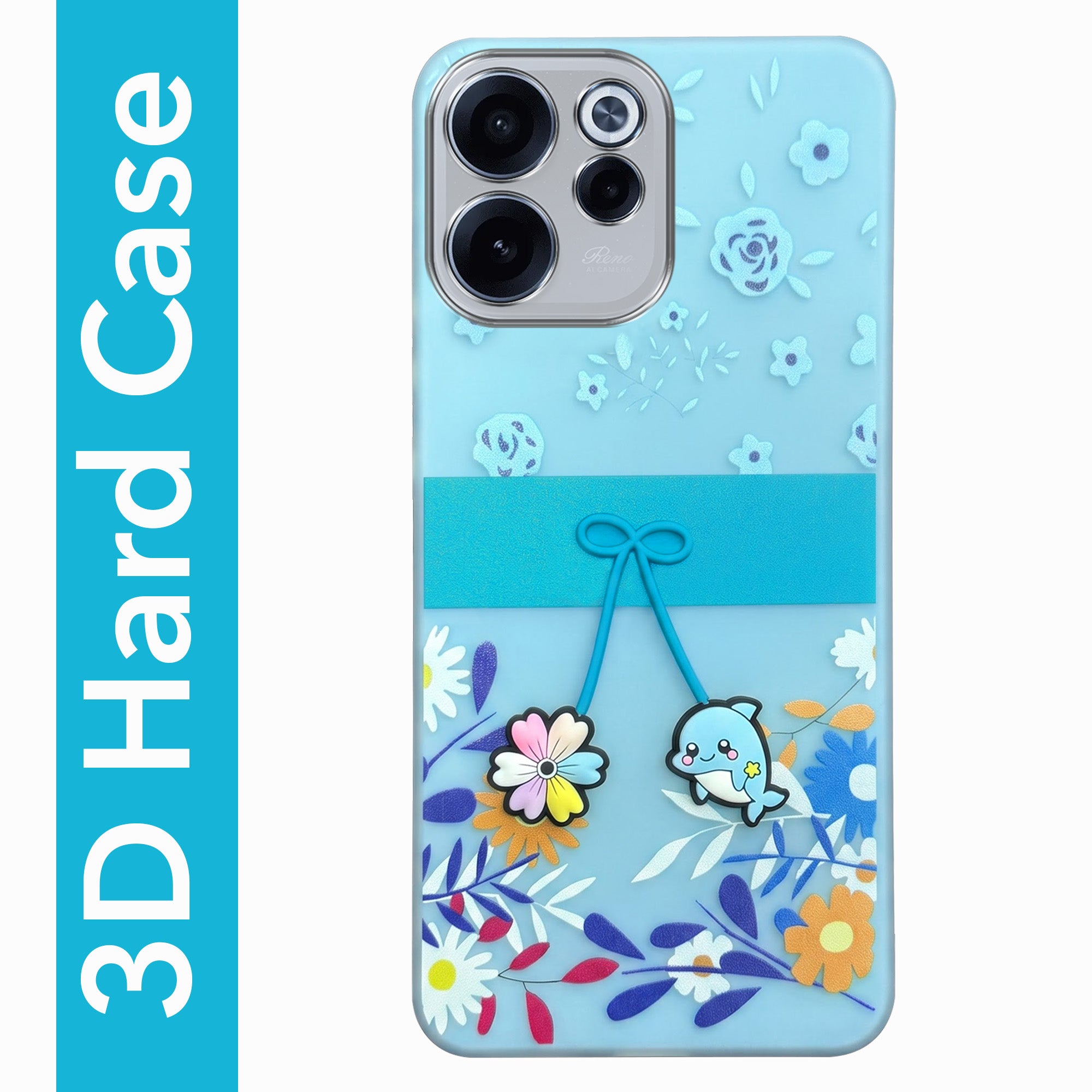 For Oppo Reno 15c Back Cover Case (3D Cute Cartoons | Hard Back Side Soft | Matte Premium Finish | HD Printing)