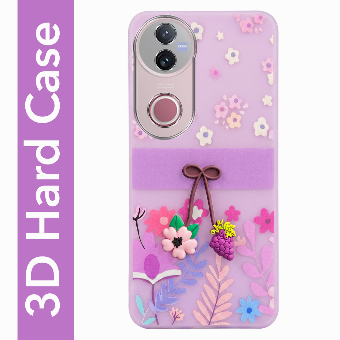 For Vivo T4R Back Cover Case (3D Cute Cartoons | Hard Back Side Soft | Matte Premium Finish | HD Printing)