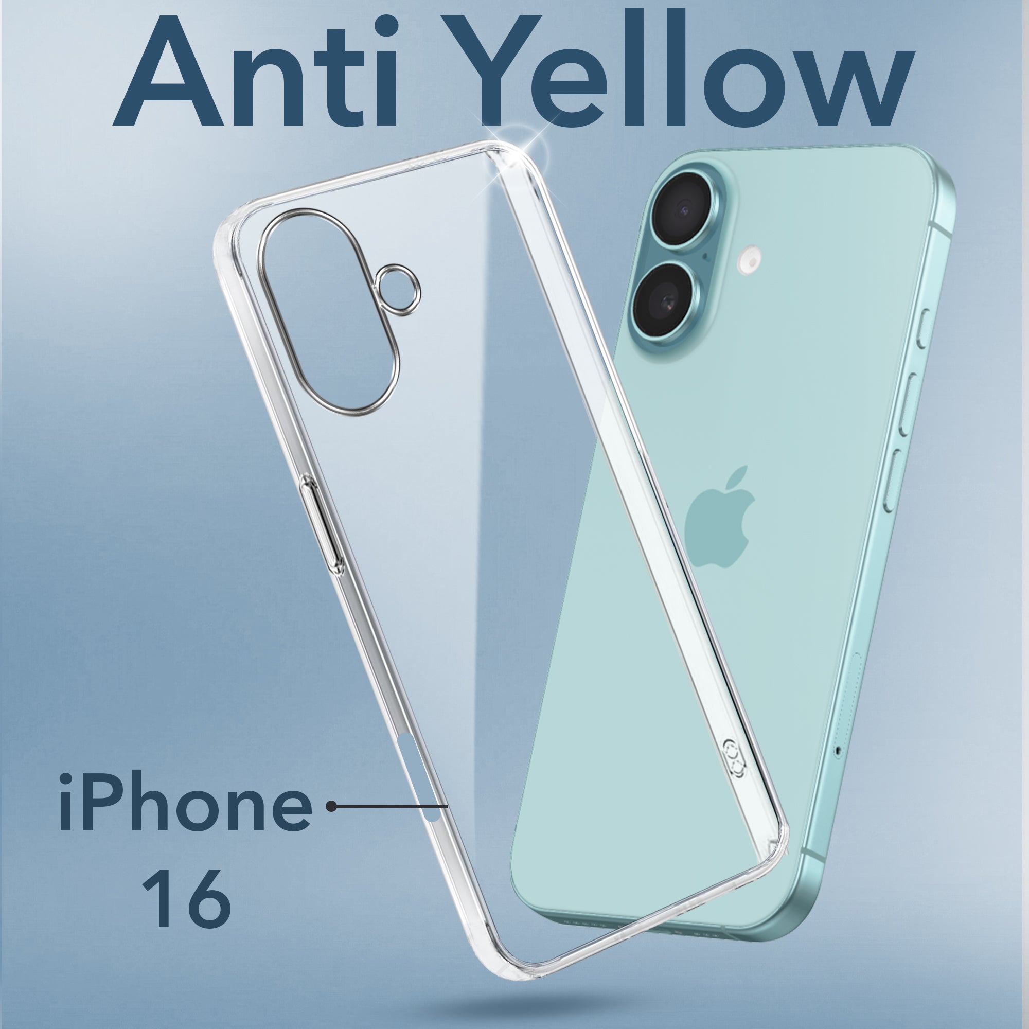 For Apple iPhone 16 Back Cover (Hard Anti Yellow Clear Case | Drop & Camera Protection | Shockproof Polycarbonate)