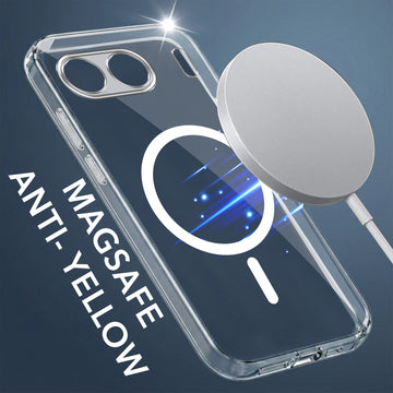For Oneplus Nord 4 Back Cover Case Lifetime Anti-Yellow MagSafe Compatible Clear (Sleek Hard Crystal | Shockproof and Camera Protection