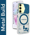 For Samsung Galaxy A35 5G Metallic Back Cover Case (Metallic Camera Protection & Buttons | Translucent Milky Shade | Hard Polycarbonate)