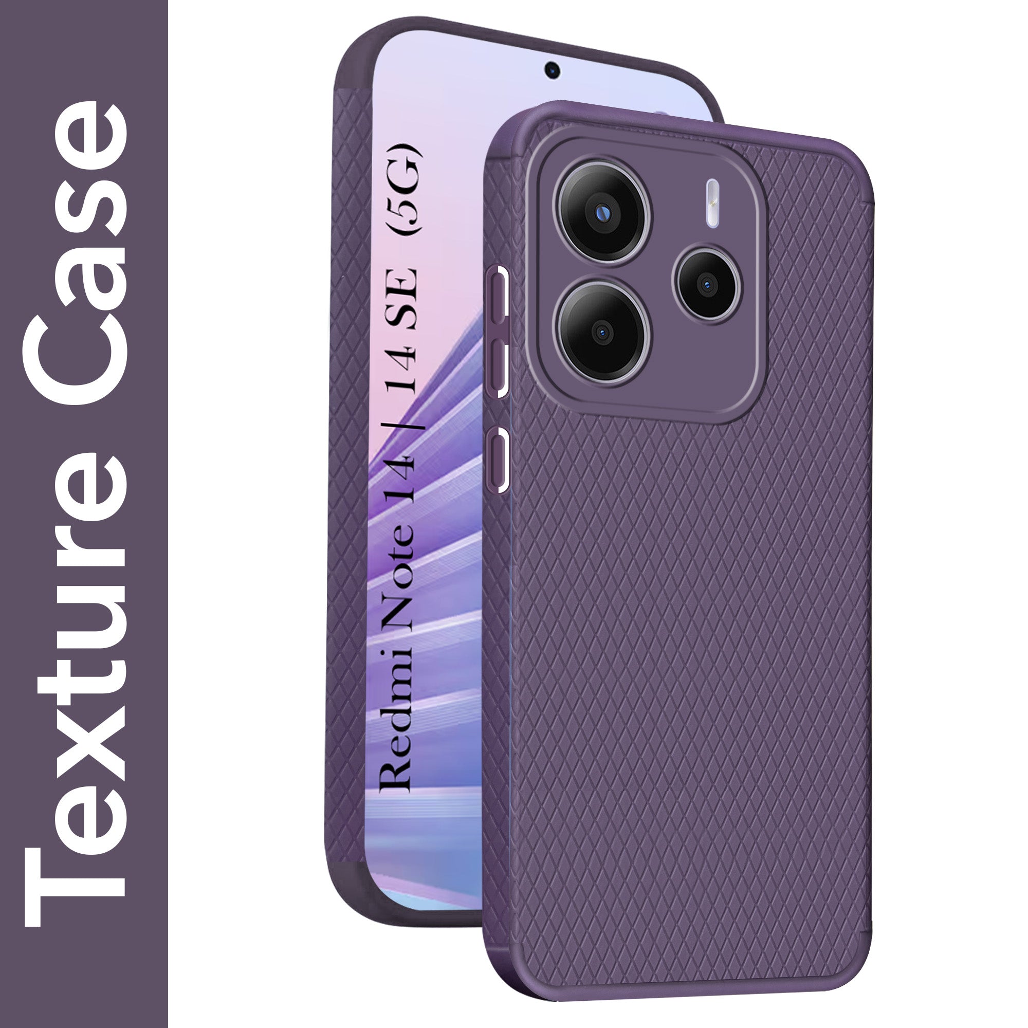 For Redmi Note 14 | Redmi Note 14 SE Back Cover Case (Liquid Silicone | Side Grip | Camera Protection)