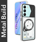 For Vivo T3 5G Metallic Back Cover Case (Metallic Camera Protection & Buttons | Translucent Milky Shade | Hard Polycarbonate)