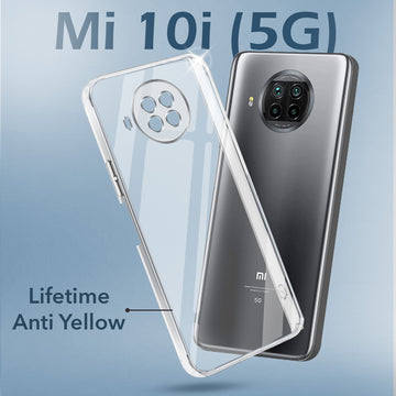 For Xiaomi Mi 10i 5G Back Cover Case (Hard Anti Yellow Clear Case | Sleek Hard Crystal Clear | Drop & Camera Protection | Shockproof Polycarbonate)