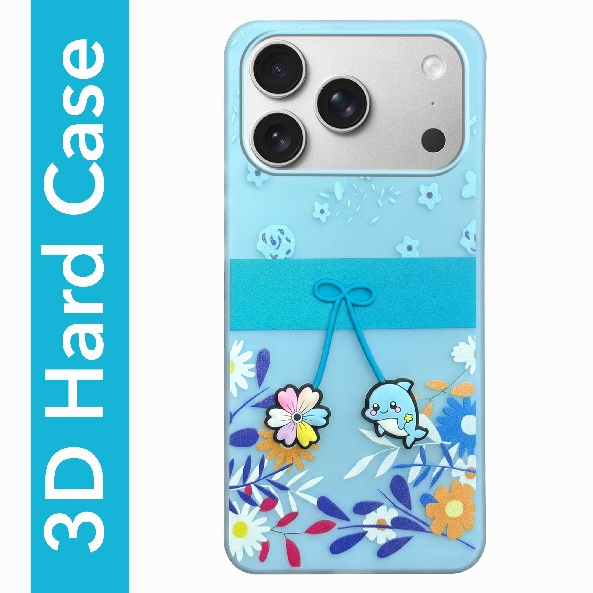 For Apple iPhone 17 Pro Back Cover Case (3D Cute Cartoons | Hard Back Side Soft | Matte Premium Finish | HD Printing)