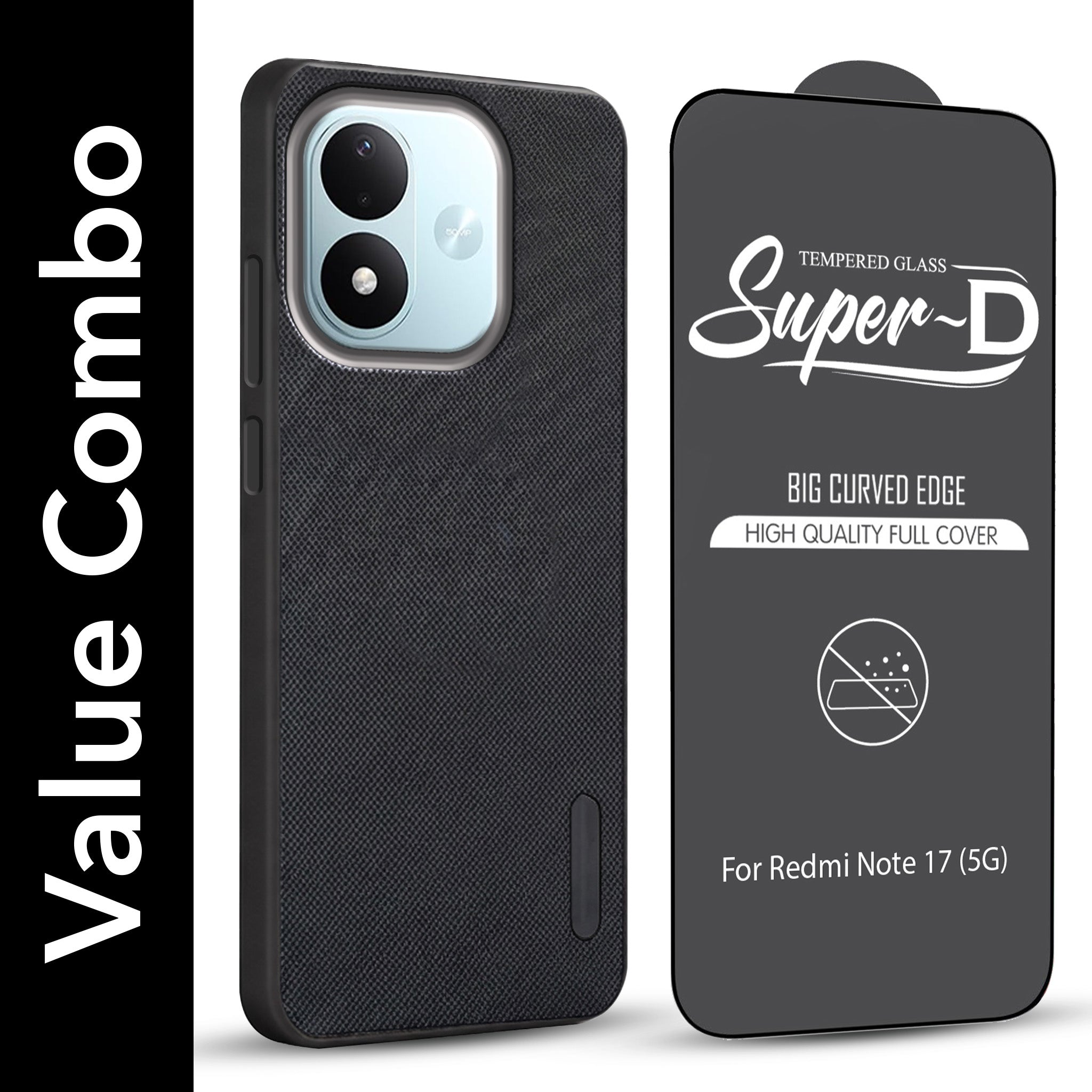 For Redmi Note 17 5G Back Cover Case Rubberised (Textured Grip Design| Micro-Fiber Cloth Inside | Slim and Light Weight | Soft Touch and Feel)