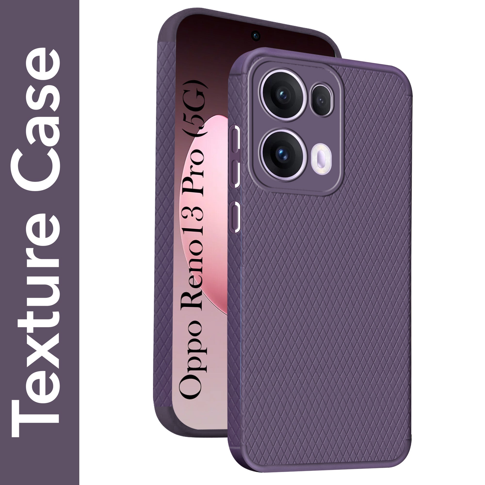 For Oppo Reno13 Pro | Oppo Reno 13 Pro Back Cover Case (Camera Protection | Side Grip Texture | Soft and Flexible)