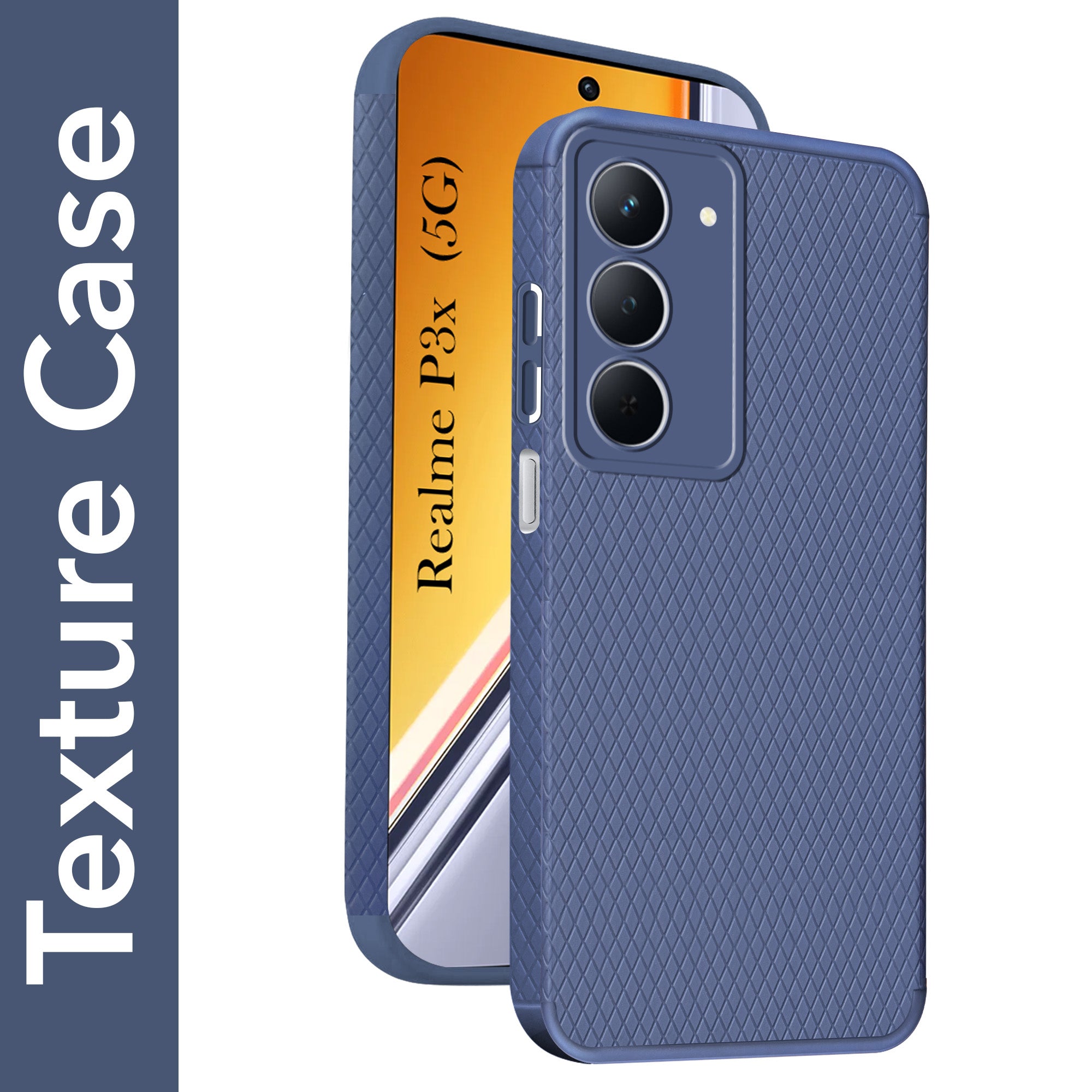 For Realme P3x Back Cover Case (Liquid Silicone | Side Grip | Camera Protection)
