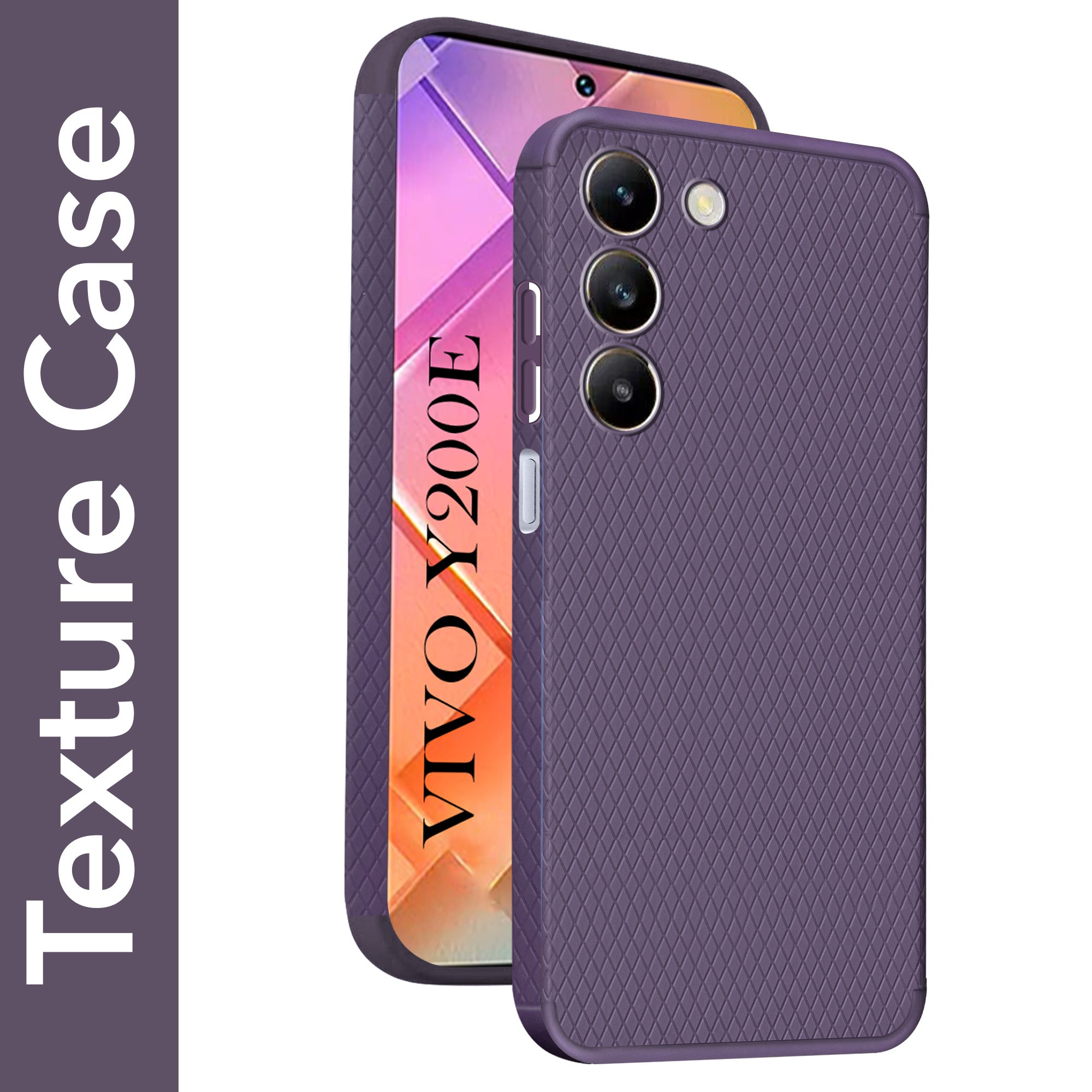 For Vivo Y200e Back Cover Case (Liquid Silicone | Side Grip | Camera Protection)