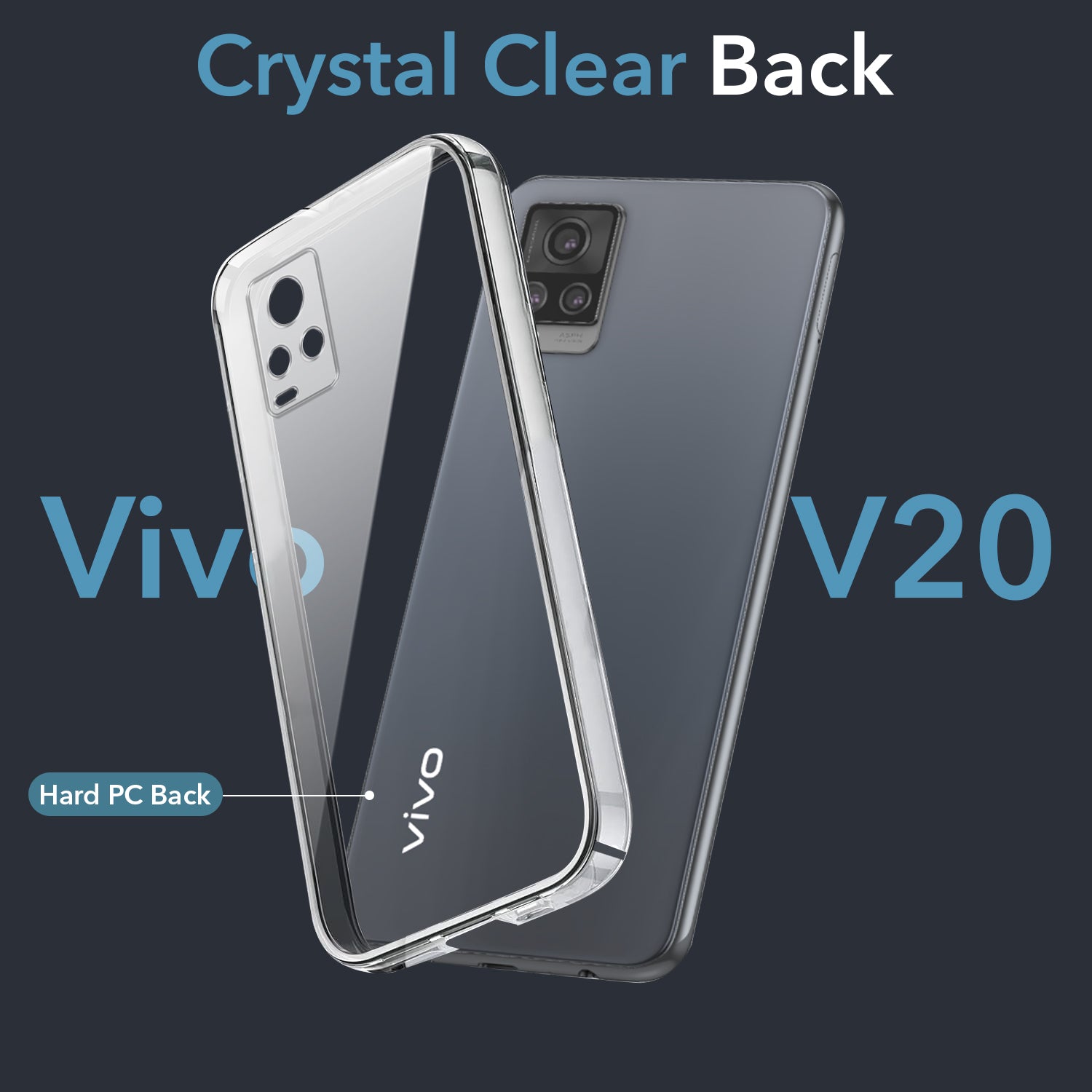 Qrioh Vivo V20 Pro Back Cover Glass Glass Protector Vivo V20 Cover