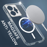 For Realme 15 Back Cover Case Lifetime Anti-Yellow MagSafe Compatible Clear (Sleek Hard Crystal | Shockproof and Camera Protection)