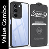 For Realme C83 5G Combo with Back Cover and 9H Tempered Glass (Lifetime Anti-Yellow | Crystal Clear Shockproof | Oleophobic Coating Screen Glass)