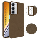 For Realme P3x Back Cover Case (Glass Like Camera Protection | Leather Feel | Minimalist Professional Grip)
