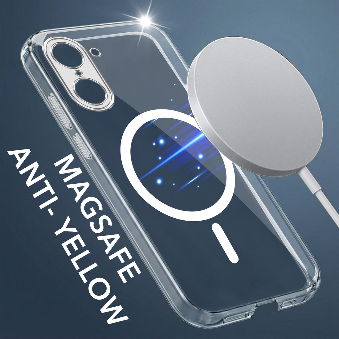 For Oneplus Nord CE 5 Back Cover Case Lifetime Anti-Yellow MagSafe Compatible Clear (Sleek Hard Crystal | Shockproof and Camera Protection)