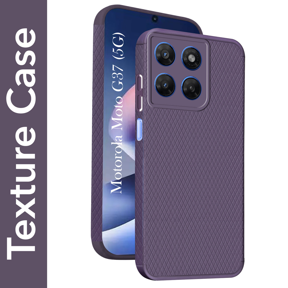 For Motorola Moto G37 Back Cover Case Liquid Silicone (Camera Protection | Side Grip Texture | Soft and Flexible)