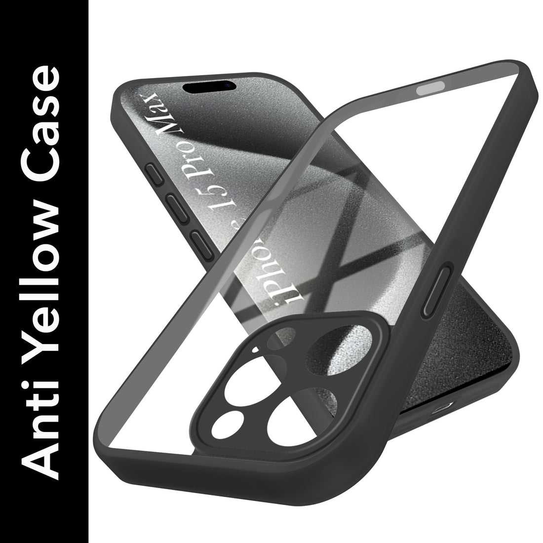 For Apple iPhone 15 Pro Max Back Cover Case Ultra-Hybrid (Lifetime Anti Yellow | Anti Scratch | Crystal Clear Shockproof)