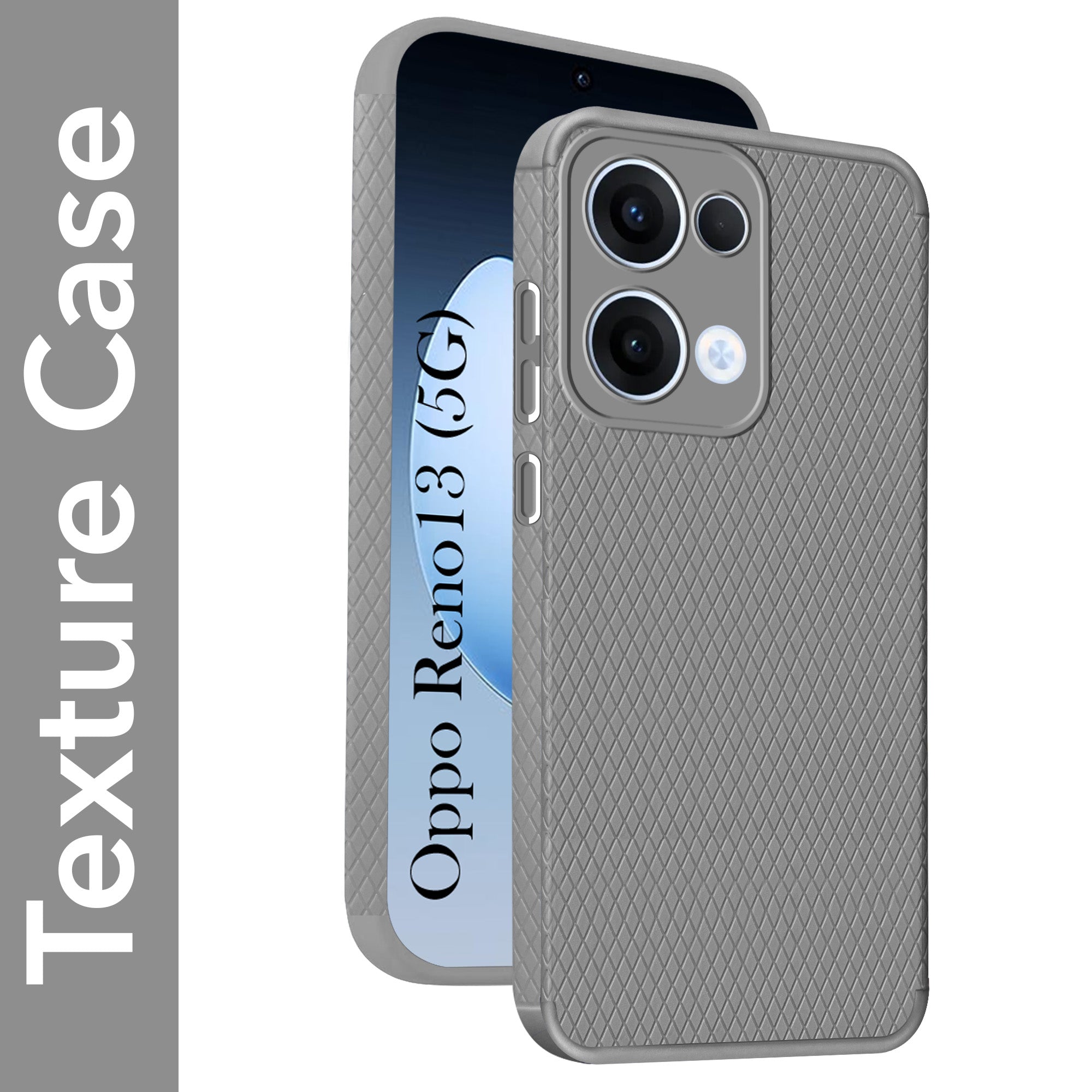 For Oppo Reno13 | Oppo Reno 13 Back Cover Case (Camera Protection | Side Grip Texture | Soft and Flexible)
