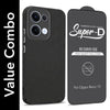For Oppo Reno13 5G | Oppo Reno 13 5G Combo with Back Cover and 9H Tempered Glass (Liquid Silicone | Camera Protection | Oleophobic Coating Screen Glass)