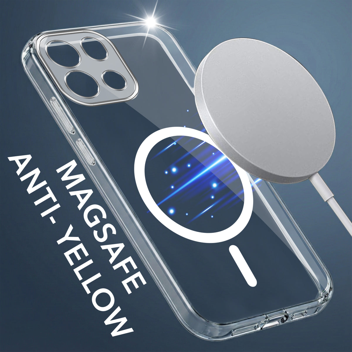 For Oneplus Nord 6 Back Cover Case Lifetime Anti-Yellow MagSafe Compatible Clear (Sleek Hard Crystal | Shockproof and Camera Protection)