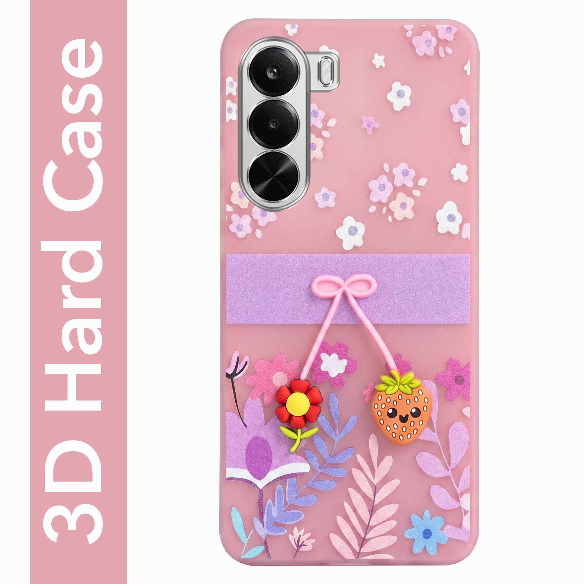 For Realme P4x Back Cover Case (3D Cute Cartoons | Hard Back Side Soft | Matte Premium Finish | HD Printing)