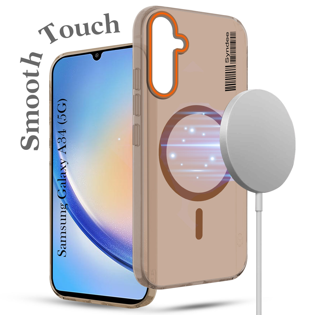 For Samsung Galaxy A34 5G Back Cover Case (Soft Touch | Camera Bump Protection | MagSafe Compatible | Matte Finish)