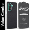 For Samsung Galaxy F70 Pro 5G Combo (Textured Grip Design | Micro-Fiber Cloth Inside | Oleophobic Coating Screen Glass)