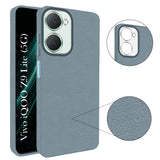 For Vivo iQOO Z9 Lite Back Cover Case (Glass Like Camera Protection | Leather Feel | Minimalist Professional Grip)