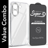 For Poco X8 Pro Combo with Back Cover and 9H Tempered Glass (Lifetime Anti-Yellow | Sleek Hard Crystal | Oleophobic Coating Screen Glass)
