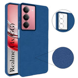 For Realme 14x Back Cover Case (Glass Like Camera Protection | Leather Feel | Minimalist Professional Grip)