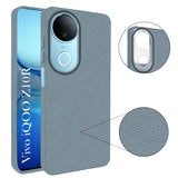 For Vivo iQOO Z10R Back Cover Case (Glass Like Camera Protection | Leather Feel | Minimalist Professional Grip)