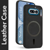 For Nothing Phone 4A 5G Back Cover Case Leather Finish (MagSafe Compatible Wireless Charging | Soft Touch | Camera Bump Protection)