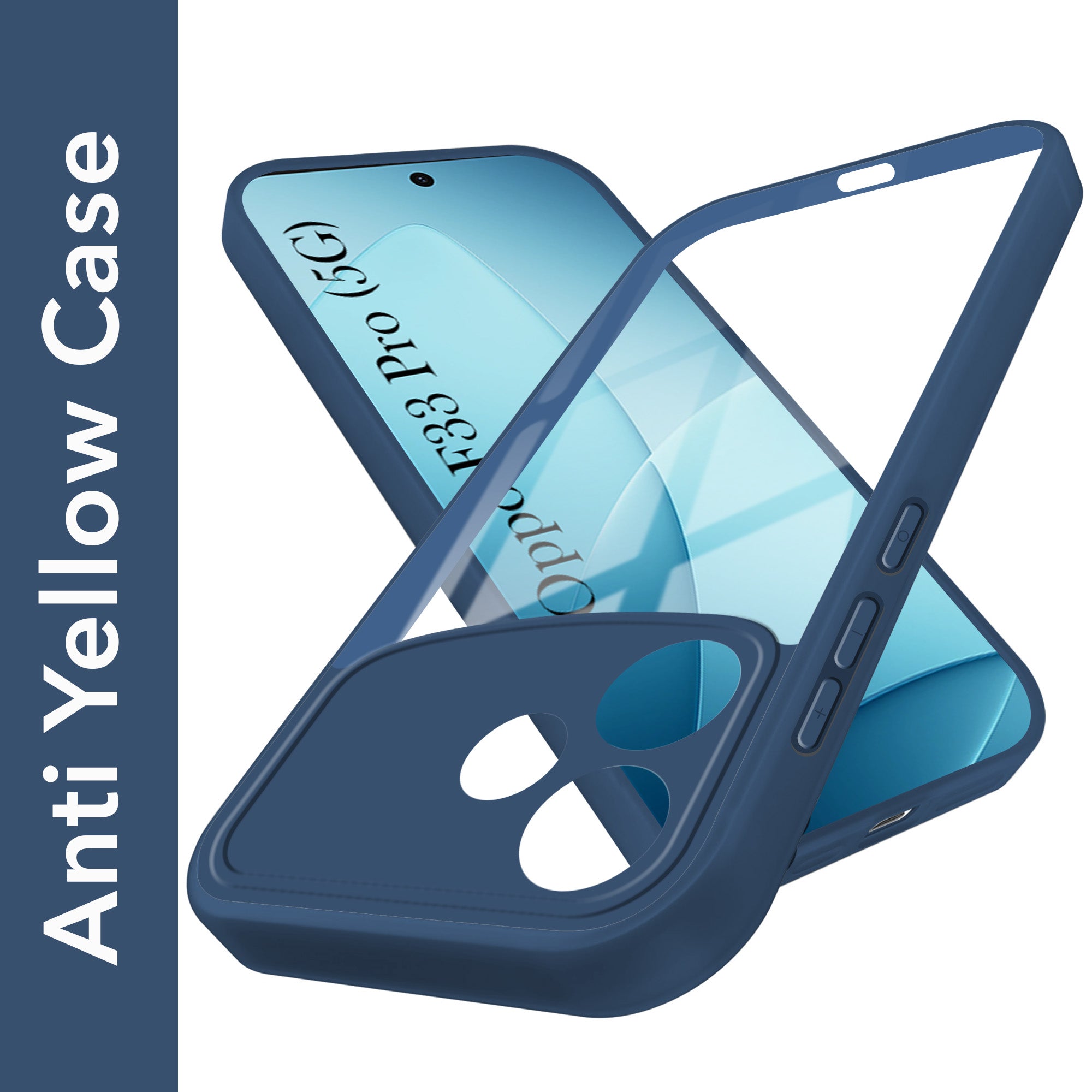 For Oppo F33 Pro 5G Back Cover Case Ultra-Hybrid (Lifetime Anti Yellow | Anti Scratch | Crystal Clear Shockproof)