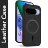 For Google Pixel 10 Back Cover Case Leather Finish (MagSafe Compatible Wireless Charging | Soft Touch | Camera Bump Protection)