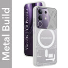 For Vivo T4x | Vivo Y31 Pro Metallic Back Cover Case (Metallic Camera Protection & Buttons | Translucent Milky Shade | Hard Polycarbonate)