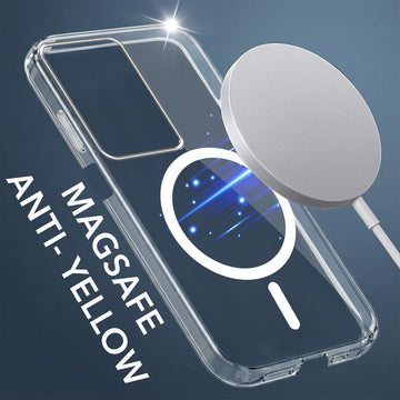 For Realme C75 5G Back Cover Case Lifetime Anti-Yellow MagSafe Compatible Clear (Sleek Hard Crystal | Shockproof and Camera Protection)