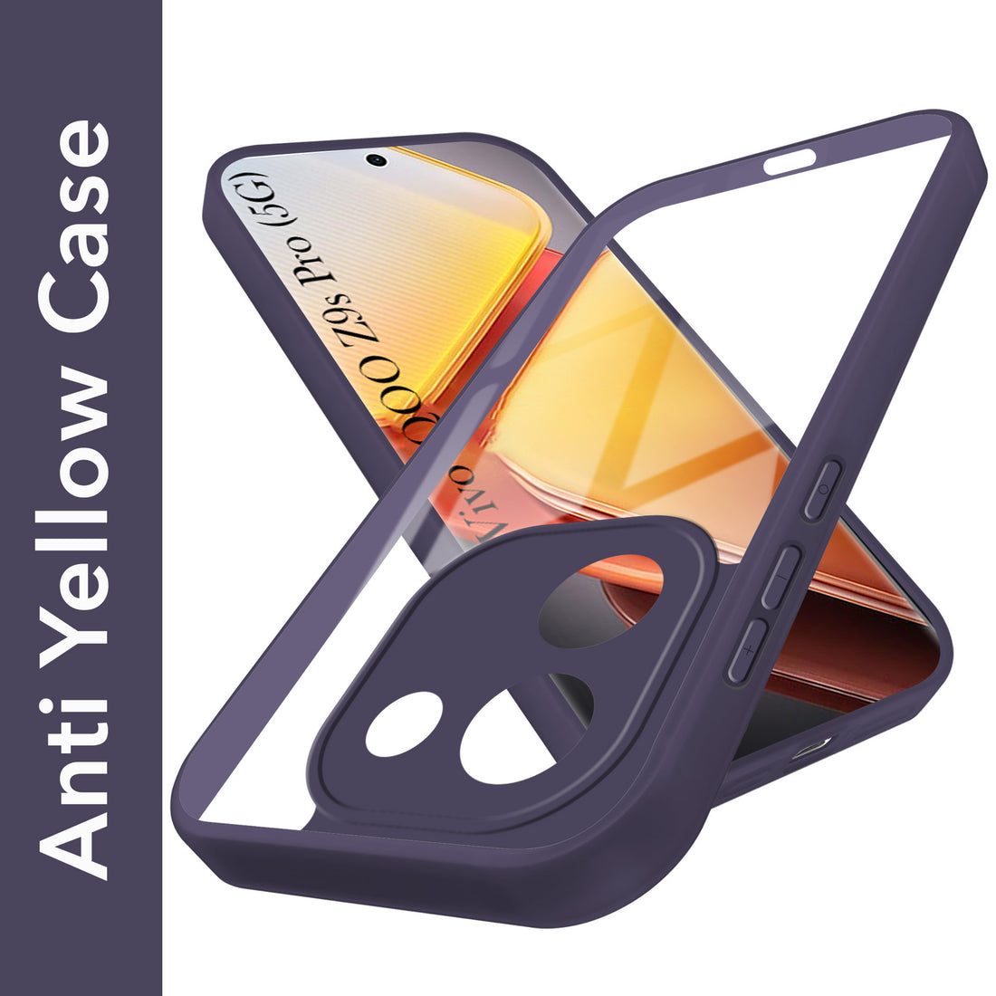 For Vivo iQOO Z9s Pro Ultra-Hybrid Back Cover Case (Lifetime Anti Yellow | Anti Scratch | Crystal Clear Shockproof)