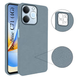 For Realme C71 Back Cover Case (Glass Like Camera Protection | Leather Feel | Minimalist Professional Grip)