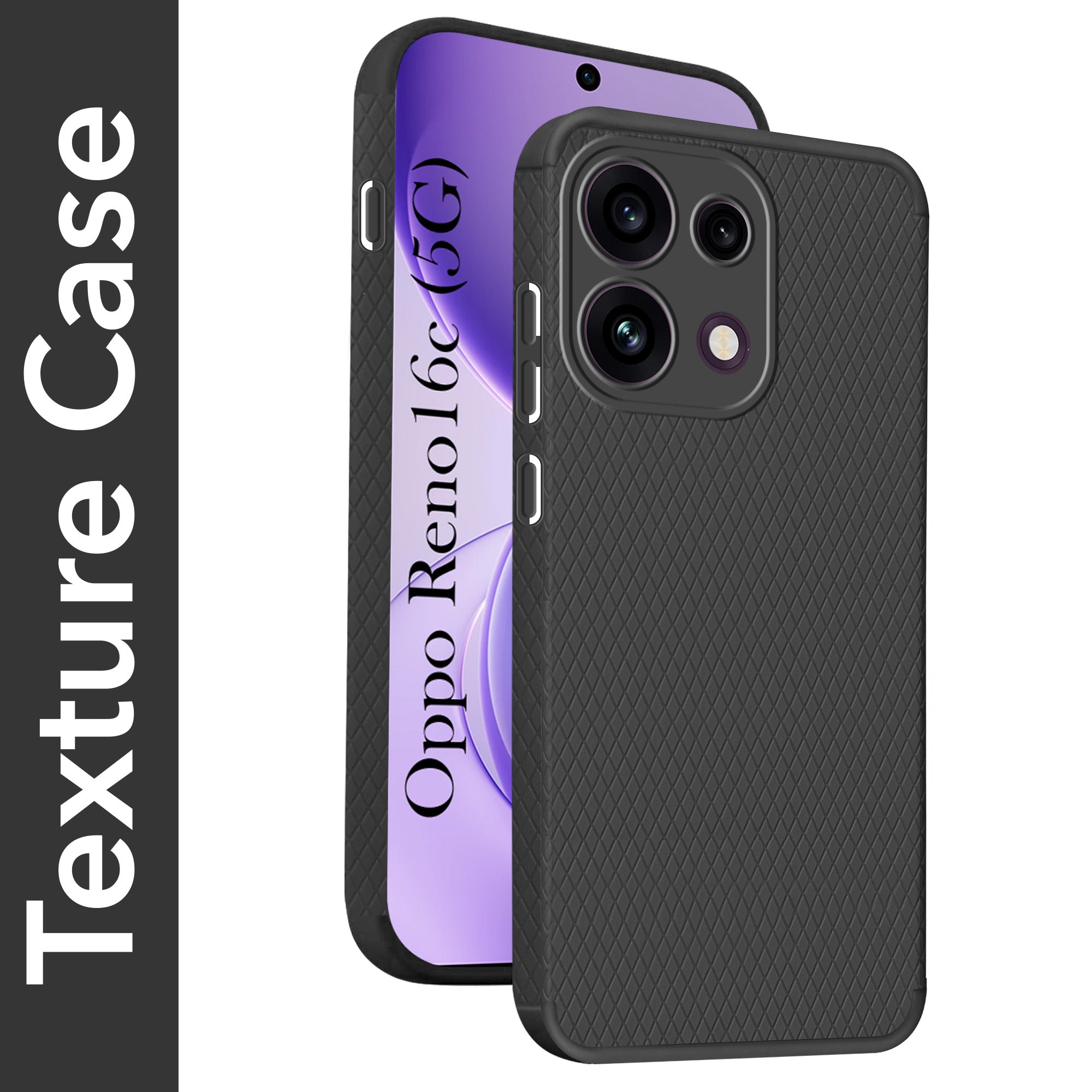 For Oppo Reno 16C 5G Back Cover Case Liquid Silicone (Camera Protection | Side Grip Texture | Soft and Flexible)