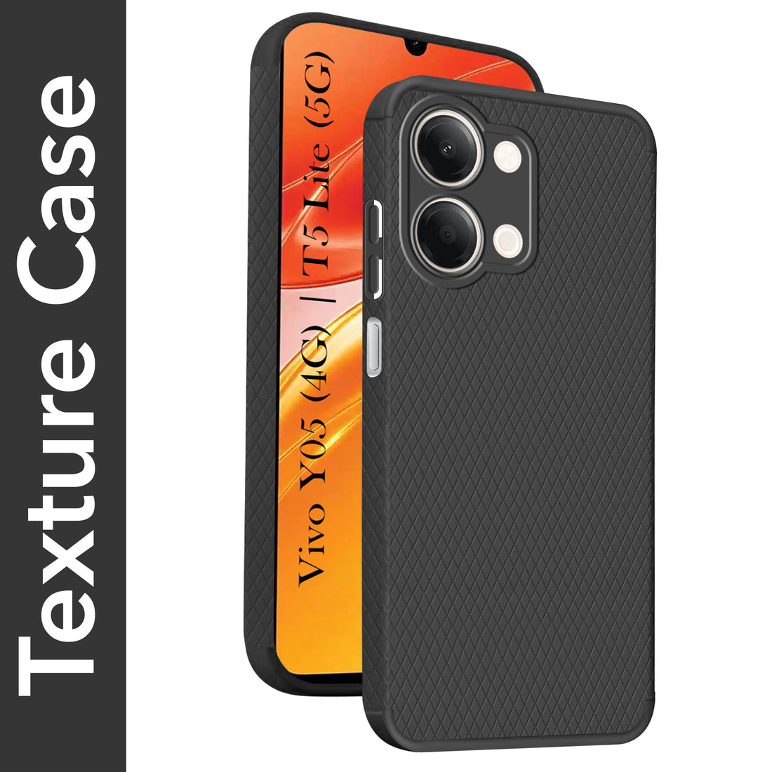 For Vivo Y05 (4G) | Vivo T5 Lite (5G) Back Cover Case Liquid Silicone (Camera Protection | Side Grip Texture | Soft and Flexible)