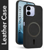 For Oppo A6 5G | Oppo K14 5G Back Cover Case Leather Finish (MagSafe Compatible Wireless Charging | Soft Touch | Camera Bump Protection)
