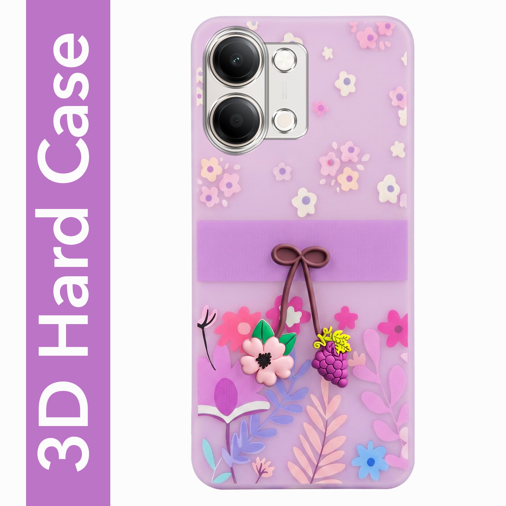 For Vivo Y05 4G Back Cover Case (3D Cute Cartoons | Hard Back Side Soft | Matte Premium Finish | HD Printing)