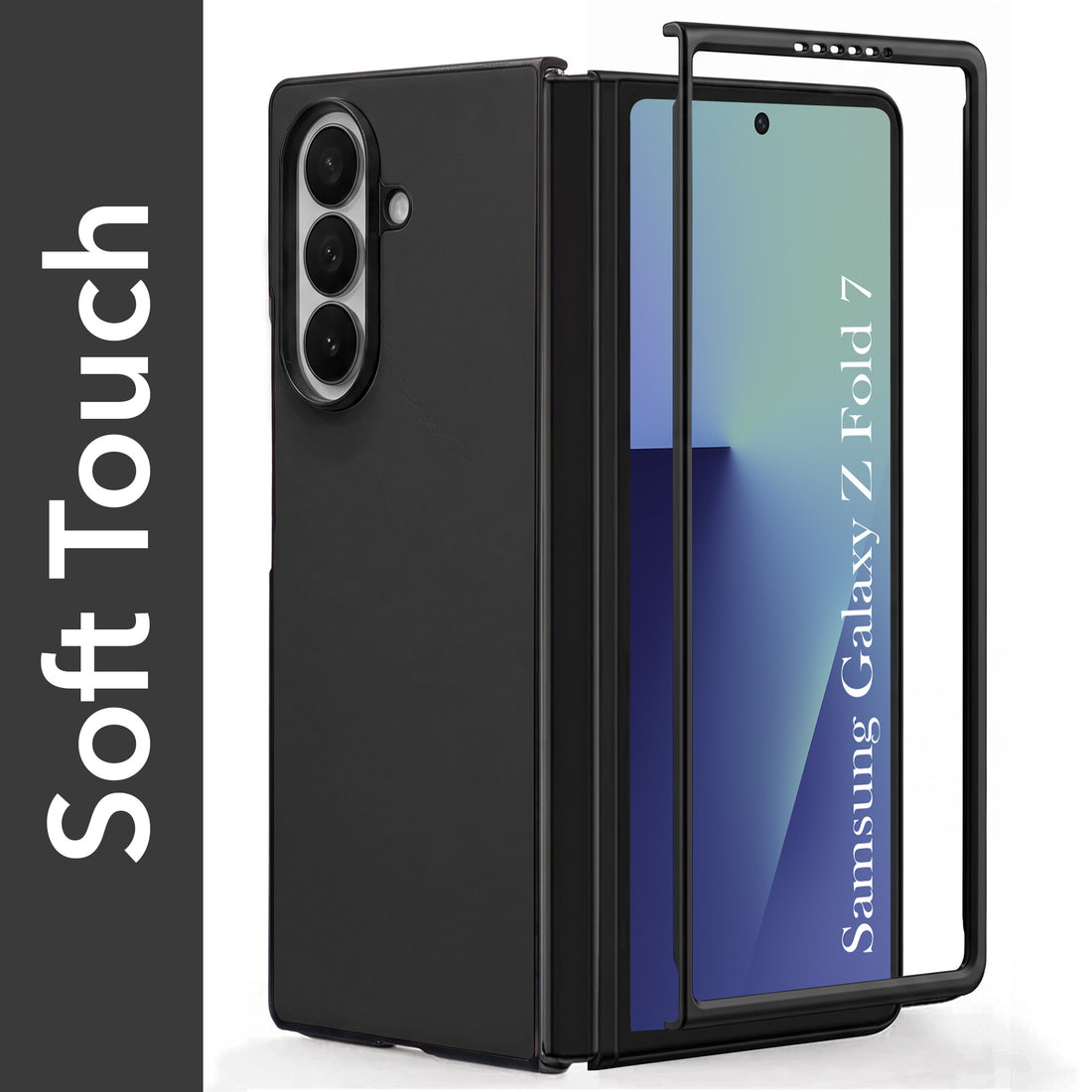 For Samsung Galaxy Z Fold 7 Premium Cover Case (Soft Leater Touch | Interior Protective Cloth | Slim 360* Protection)