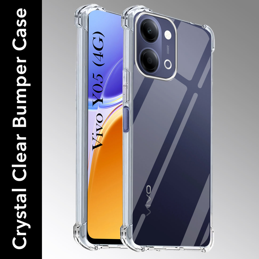For Vivo Y05 4G Back Cover Shockproof Crystal-Clear (Drop & Camera Protection | Hard Polycarbonate)