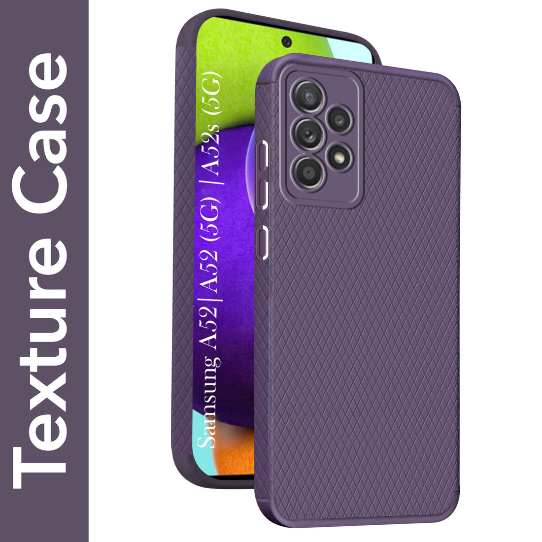 For Samsung Galaxy A52 | A52 5G | A52s 5G Back Cover Case (Liquid Silicone | Side Grip | Camera Protection)