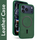 For Apple iPhone 17 Pro Max Back Cover Case Leather Finish (MagSafe Compatible Wireless Charging | Soft Touch | Camera Bump Protection)