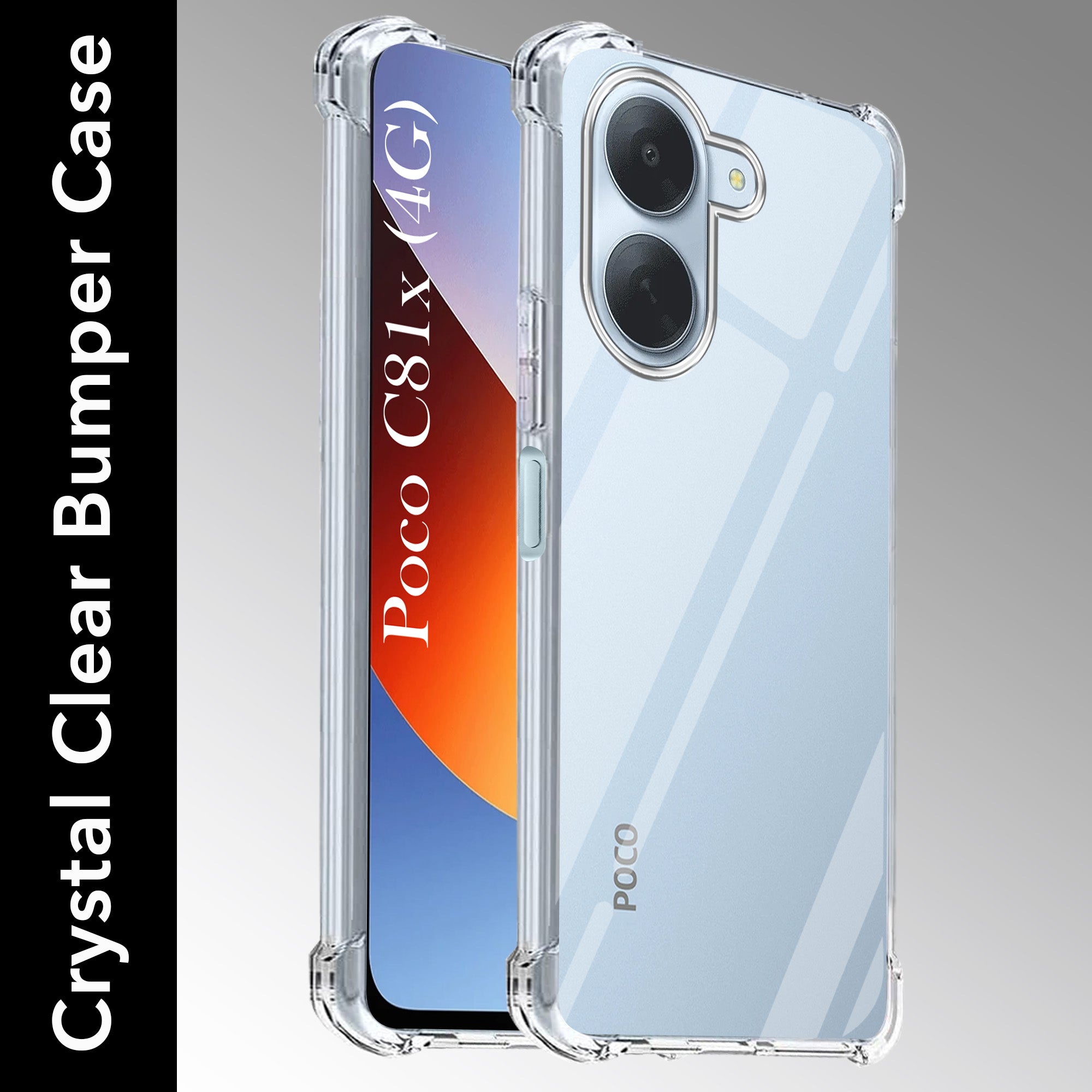 For Poco C81x Back Cover Shockproof Crystal-Clear (Drop & Camera Protection | Hard Polycarbonate)