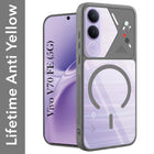 For Vivo V70 FE 5G Back Cover Case Lifetime Anti-Yellow Clear (Camera Protection | Side Grip | Wireless MagSafe Compatible)