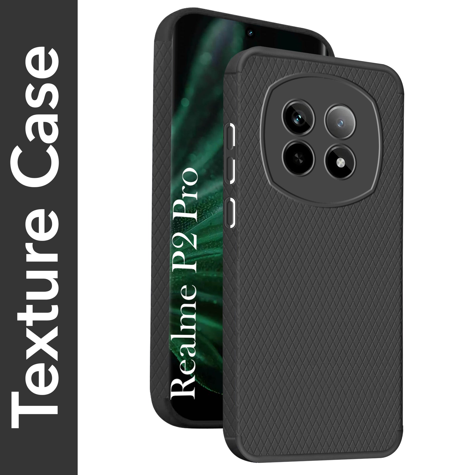 For Realme P2 Pro Back Cover Case (Liquid Silicone | Side Grip | Camera Protection)