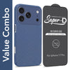 For Apple iPhone 17 Pro Combo with Back Cover and 9H Tempered Glass (Liquid Silicone | Camera Protection | Oleophobic Coating Screen Glass)
