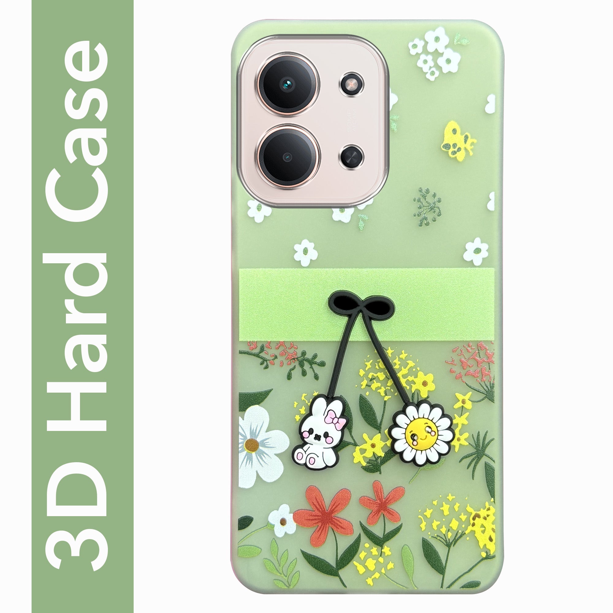 For Redmi 15C Back Cover Case (3D Cute Cartoons | Hard Back Side Soft | Matte Premium Finish | HD Printing)